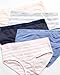 Nautica Girls' Brief Underwear - 5 Pack Casual Stretch Logo Waistband Mid-Waist Briefs - Girls Cotton Underwear (4-12), Size 7-8, Heather Grey/Pink/Ice/Ash