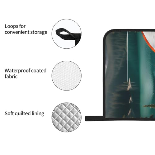 Lot de 4 gants de cuisine Serenity Lake imperméables pour four et camping - 7