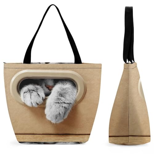 Sac de shopping chat mignon grand sac à main femme au format 28.5x18x32.5cm