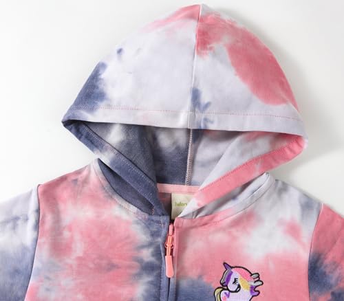Image of Julylee Girls Cotton Pink Sweatshirts Hoodie Dinosaur Printed Tops