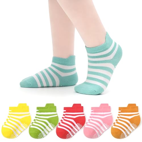 Image of MOMISY Baby Girl Boys children Non Slip Socks Toddlers Infant Warm Cotton Stretch Anti skid Socks-6 Pairs