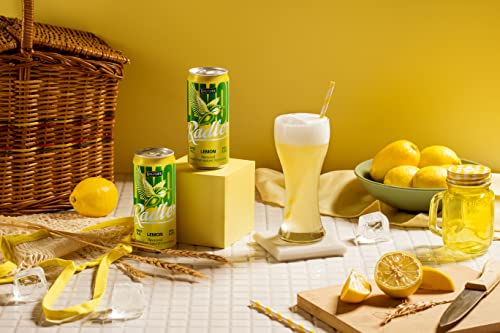 Image of Kingfisher Radler - Lemon - Non-Alcoholic Malt Drink, Pack of 6 x 300 ml Can
