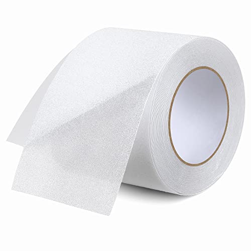 Image of Qingluan Anti Slip Tape Heavy Duty Grip Tape Non Slip Stair Treads Waterproof High Traction Safety Tape for Indoor Outdoor Stairs Steps Floors(Transparent, 4 Inch x 59ft)