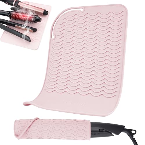 Tapis de voyage en silicone pour fer à lisser Heysam 27,9x19,8 cm