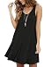 VIISHOW Women Sleeveless Summer Swing Tank Sundress Black Large