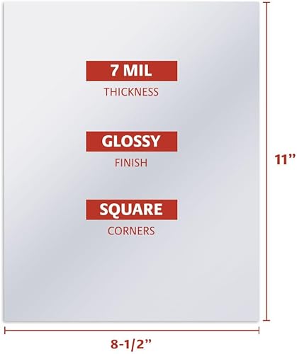Miniatura 6 de TRUBIND Cubiertas de encuadernación para informes y presentaciones, cubiertas de PVC transparente, 10 mil de grosor, 8 12 pulgadas x 11 pulgadas,