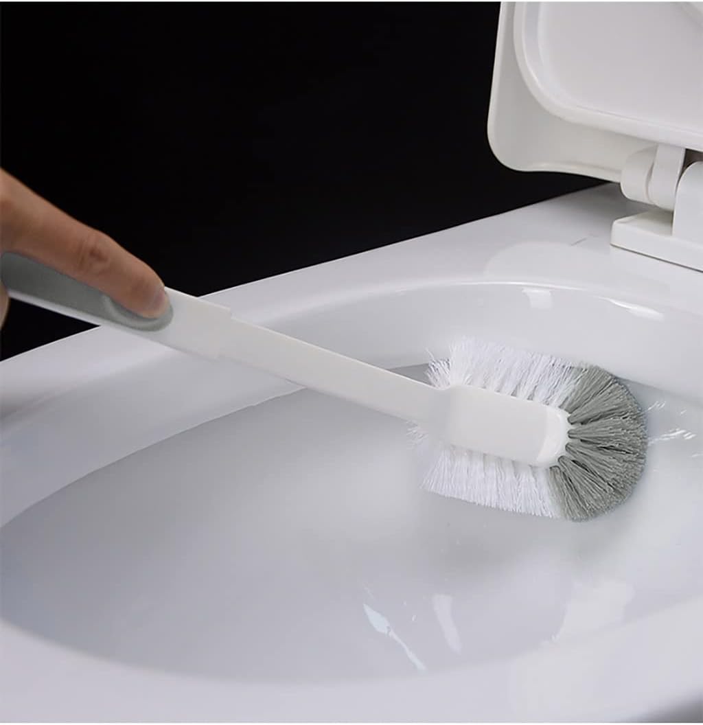 Toilet Plunger and Brush, Bowl Brush and Plunger Combo for Bathroom Cleaning, 2 in 1 Heavy Duty Toilet Plunger Set with Holder Stand Base