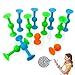 Gxhong Pop Sucker Darts Sucker Spiel, 12pcs Sucker Toys Wurfspiel Sucker Darts Toys Silikon Sucker Toy Target Marker Wettkampfspiele Saugnapf, Release Stress Spielzeug