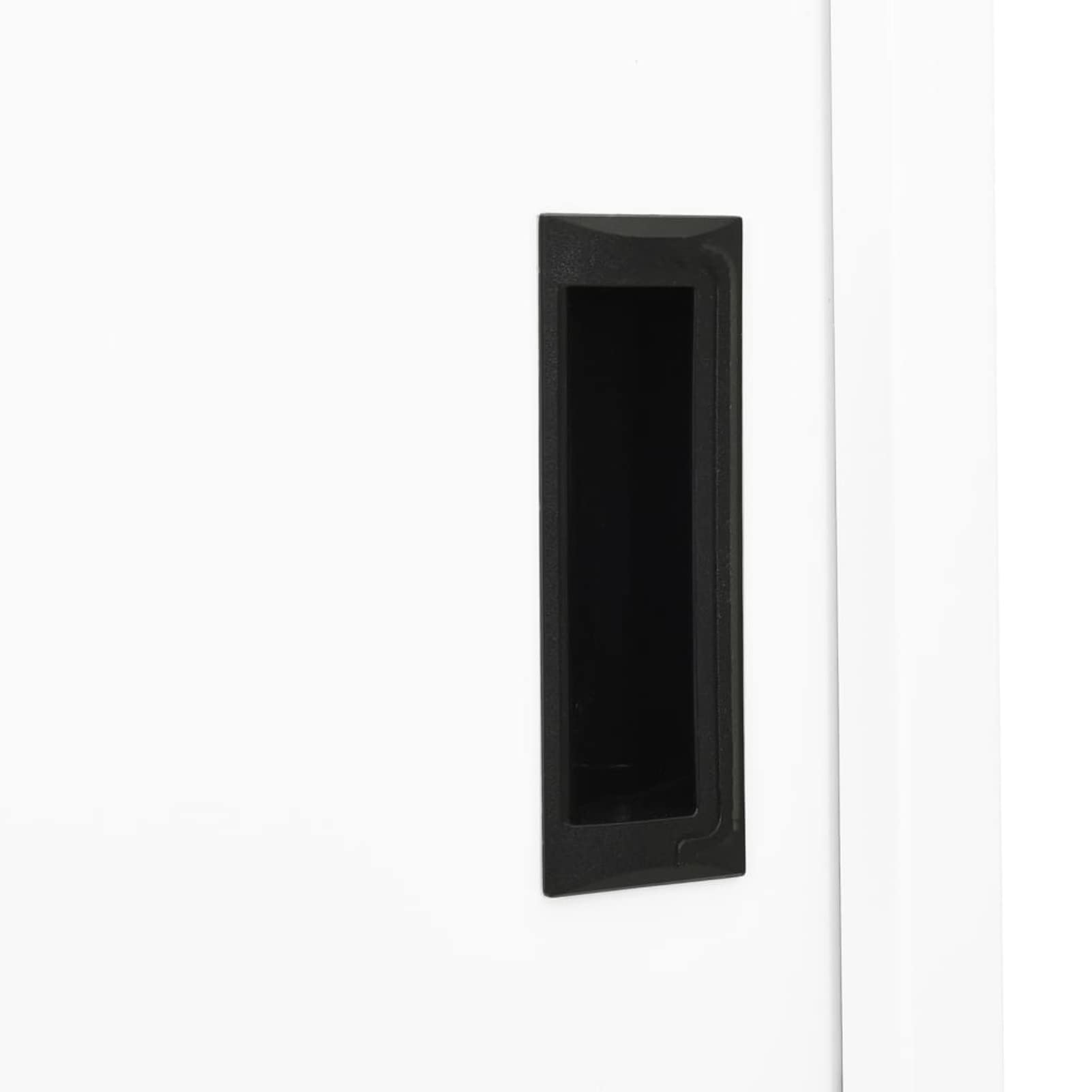 MOONAIRY Armario de Oficina Puerta corredera, Armario Metalico, Mueble Archivador, Armarios para Trasteros, Archivador Metalico, Acero Blanco 90x40x180 cm