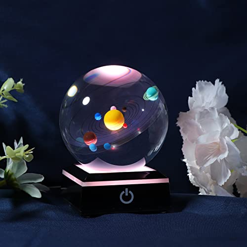 image for Qianwei 3d Solar System Model Crystal Ball 80mm 3.15inch - Outer Space