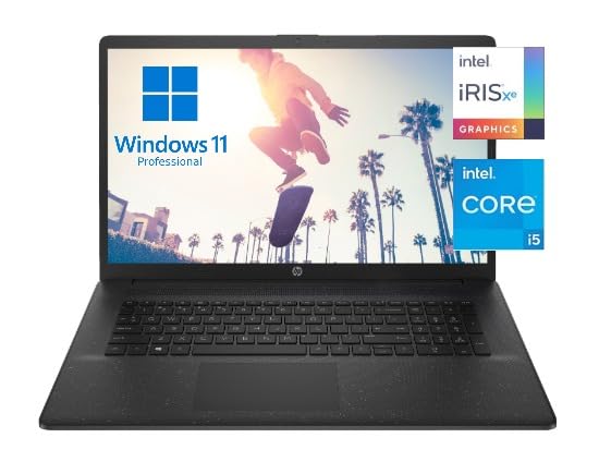 HP 17.3" HD+ Business Laptop, 13th Gen Intel i5-1334U(10 cores,12 Threads) Intel Iris Xe Graphics, 16GB RAM, 512GB PCIe NVMe M.2 SSD, Windows 11 Home,
