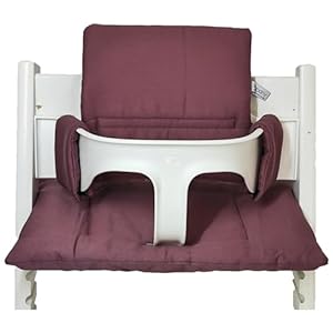 Shabany® Hochstuhl Sitzkissen 100% Bio Baumwolle | Classic Kissen Sitzbezug | Hochstuhlauflage | 2-teilig passend für Stokke Tripp Trapp Kinderhochstuhl |maschinenwaschbar | einfache Befestigung