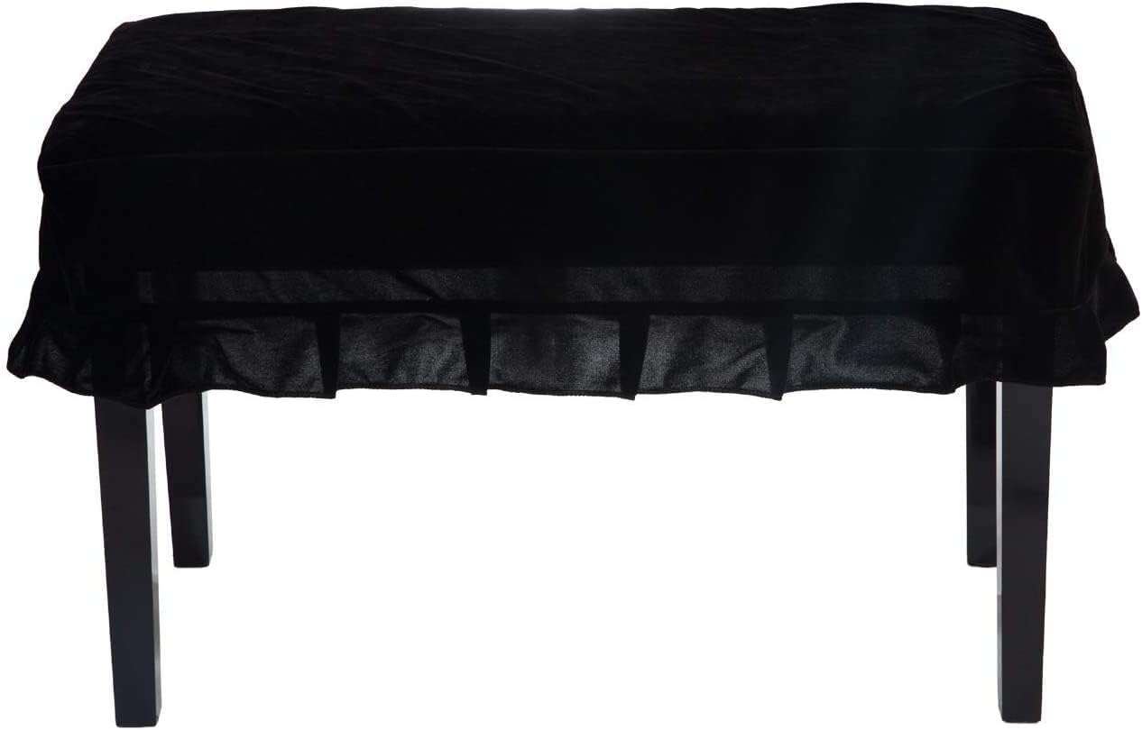 TUOREN Universal Piano Stool Chair Bench Cover or Piano Single Seat Bench (Black)