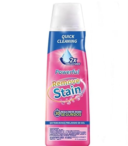 Nano - Gel removedor de manchas de limpieza rápida, gel limpiador de manchas resistente, sin lejía, removedor de manchas para el hogar, manchas de lavandería con enzimas activas, emover, lavadora para