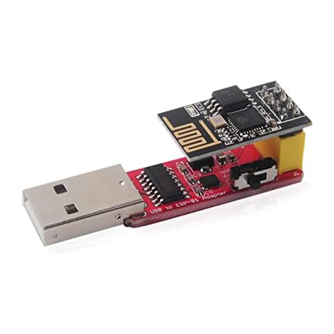 USB to ESP8266 ESP-01S Serial Wireless Wifi Adapter Module Wi-Fi CH340G USB to TTL driver IC onboard, 115200 Baud Rate Cover