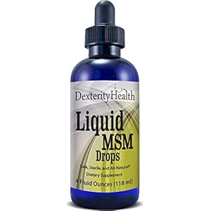 Dexterity Health Liquid MSM Drops, 4 oz. Dropper-Top Bottle, 100% Sterile, Safe, Vegan, Non-GMO and All-Natural…