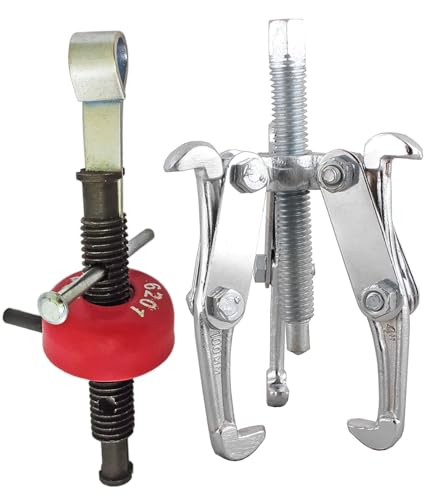 Image of Inditrust 2 in 1 Heavy Bearing Fan Bearing Puller Lever Tool (6201 and 6202) Lever Tool with 4inch 3 leg Bearing puller