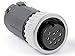 Conxall 3182-3Pg-518Cc1 Maxi-Con-X White Coupling Straight Cable Plug 3 Pin - Solder Contacts