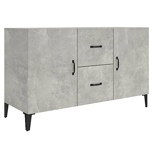vidaXL Buffet Armoire de Rangement Organisateur de Maison Meuble de Rangement Armoire de Salon Intérieur Gris Béton Bois d'Ingénierie 100x36x60 cm
