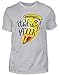 T-shirt de qualité supérieure pour homme - Motif pizza italienne - Design simple et amusant - Gris - Medium