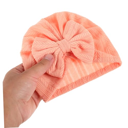 Baby Turban Hat with Bow Soft Cotton Infant Knot Bonnet Watermelon Red Cute Headwrap for Newborns and Toddlers Stylish Baby Accessory3