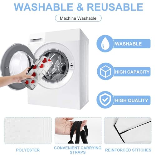 Women's Multi-Functional Shopping Bag,Red Hearts on White Brick Wall Printing Messenger Bag Shoulder Bag for Travel, Work, Shopping & Parties with Inner Pocket, Grocery Bag Lightweight & Water-Resista 5