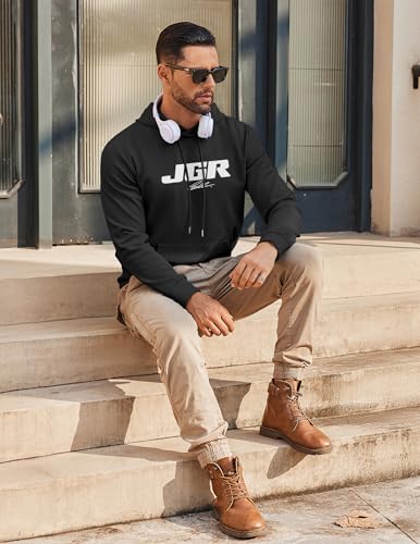 Image of COOFANDY Mens Hoodie Long Sleeve Casual Pullover Hooded Sweatshirt Fashion Drawstring Hoodies with Pocket