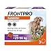 FRONTPRO Kautabletten für Hunde 25-50 kg 12-Monats-Set zum Schutz gegen Zecken und Flöhe mit Zeckenzange: Schützt bis zu 12 Monate