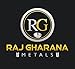 RAJ GHARANA METALS Pure Kansa Dinner Set | Bronze Thali Set Handi Shape | Glossy Finished KANSA Utensils Set of 6 Pcs as 1 Thali Dia 12 inch 2 Bowl 1 Sweet Dish 1 Glass 1 Spoon - Ideal Gift