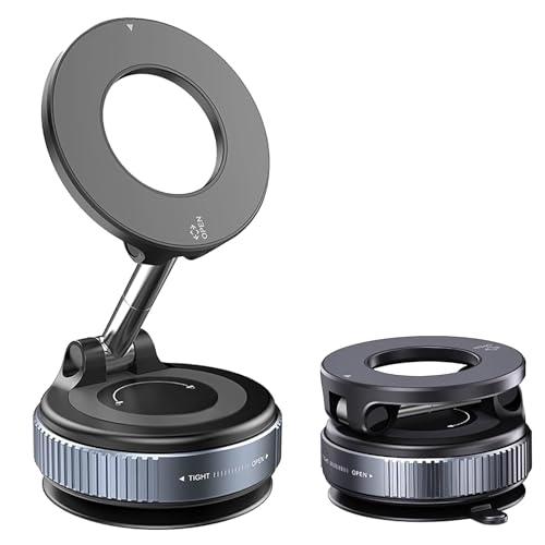 Unicavu Soporte Magnético para Coche con Ventosa Ajustable 360° Soporte Movil Coche para iPhone 17, 16, 15, 14, 13, 12 Pro MAX Plus y Teléfonos Android