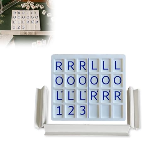 Juego de Mahjong con tablero plegable y rack portátil azul miniatura 2
