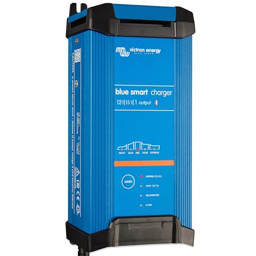 Victron Energy Blue Smart IP22 Smart Car Battery Charger 12V 15A Trickle Charger for Car Battery and Desulfator for Motorcycle ATV RV Lithium and Deep Cycle Batteries UK