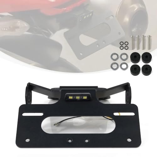 Support plaque d'immatriculation Ducati Monster en alu aéronautique rigide - 2