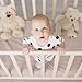 Muslin Mini Crib Sheets 2 Pack, Soft Breathable Cotton Mini Crib & Pack N Play Fitted Mattress Sheets, 360° Snug Elastic Universal Fit, Unisex Baby Bedding Sheets Set (Gentle Colors)