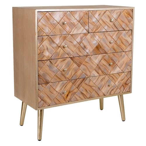 Comoda de madera 5 cajones