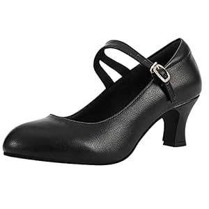 Women’s Ankle Strap Heels Character Shoes Wedding Ballroom Latin Dance Pumps