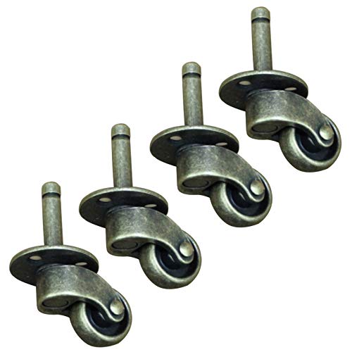 Roulette à tige pivotante 25 mm en lot de 4 pour canapé et table basse