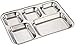 Belexy Assiette Thali rectangulaire en Acier inoxydable, Thali à 5 compartiments, Plateaux de Mess, déjeuner et dîner Pour Enfants, Ensemble de 4