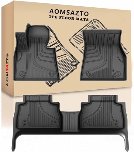for 2020-2023 2024 2025 2026 BMW X6 Floor Mats: All Weather Floor Mats fit for X6 2020-2024 2025 2026 M/M50i/sDrive40i/xDrive40i G06 1st & 2nd Row All Weather Protection Anti Skid Car Mats, Black