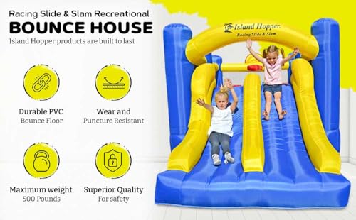 Island Hopper Racing Slide and Slam Recreational Bounce House - Thumbnail 2