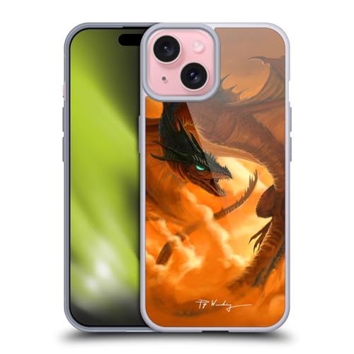 Funda dragones de fuego iPhone 15 Piya Wannachaiwong gel flexible