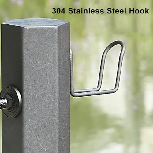 Columna de agua de jardín de acero inoxidable para exteriores, anticongelante, grieta con grifo de cobre, dispensador de fuente decorativo