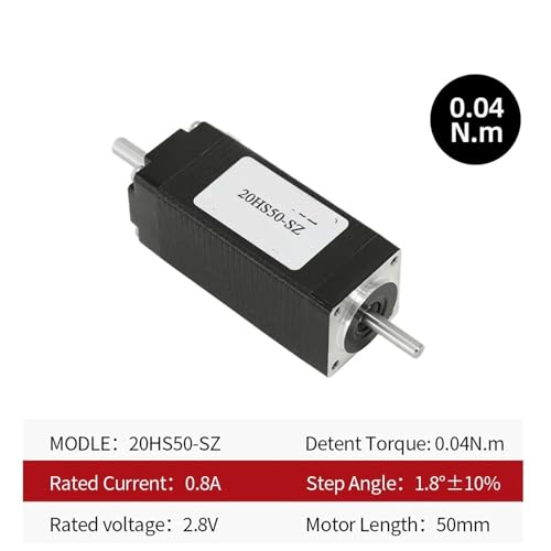 Moteur pas à pas Nema8 20HS50-SZ couple 4N.m double axe 50mm - 3