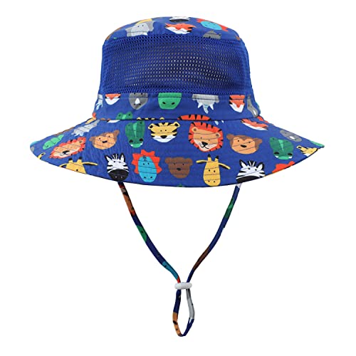 Image of Home Prefer UPF50+ Wide Brim Sun Hat Boys Girls Sun Protection Hat Zoo Beach Swim Safari Bucket Hat for Baby Toddler Kid