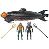 41l6+hz4ppl - DC Comics, Aquaman vs Black Manta Battle Set, 4-inch Action Figures, Manta Sub with Lights & Sounds, Collectible Superhero Kids Toys for Boys & Girls