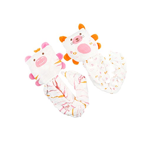 Ubbi 2-in-1 Convertible Baby Pillow and Cotton Blanket, Cheetah/Zebra