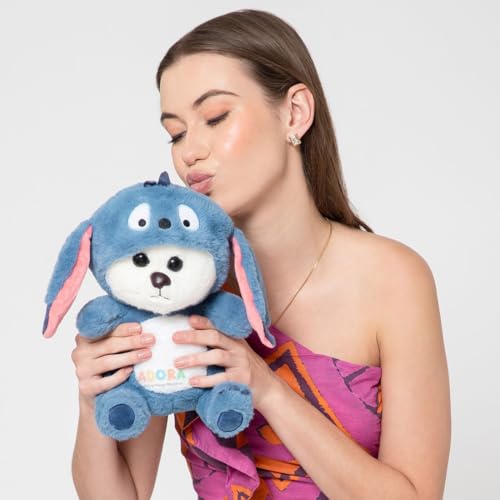 Image of ADORA Hoodie Teddy Bear Soft Toy | Cute Huggable Plushie for Kids & Girls | Blue Soft Toy Gift | Birthday Gift Teddy Bear with Hoodie | Soft Plush Toy for Girlfriend & Sister- 25 cm