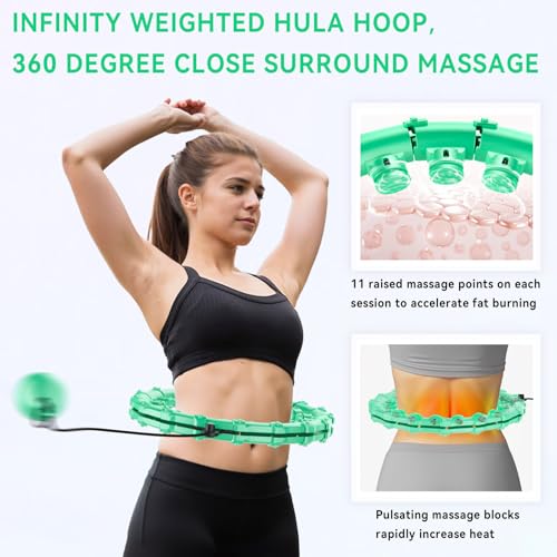 image for SHANGUANG Infinity Weighted Hoop with 32 Links(62 Inch),Weighted Hula 
