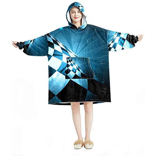 Sweat à capuche flanelle Sherpa adulte pull plaid à motif voiture