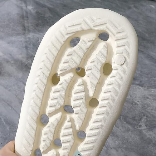 JIXAW Cloud Slippers for Women and Men Super Soft Comfy Thick Cute Accessories Thong Slippers for Women Indoor and Outdoor,powder-6-73